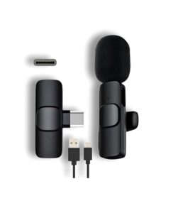 PerfX 4 in 1 K8 Wireless Microphone, Mini Portable Recording Clip Mic with Receiver for All Type-C, Micro U Mobile Phones Camera Laptop for Vlogging YouTube Online Class, Zoom...