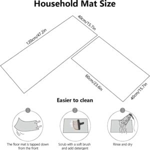 proxin Rubber 2 Pcs Kitchen Rug Sets Non Slip Kitchen Mats For Floor Cushioned Kitchen Rugs & Mats Waterproof Comfort Standing Mat Runner For Kitchen,Home Office (120 * 40 Cm,...