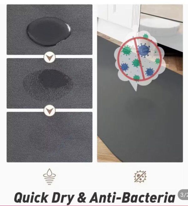 proxin Rubber 2 Pcs Kitchen Rug Sets Non Slip Kitchen Mats For Floor Cushioned Kitchen Rugs & Mats Waterproof Comfort Standing Mat Runner For Kitchen,Home Office (120 * 40 Cm,...