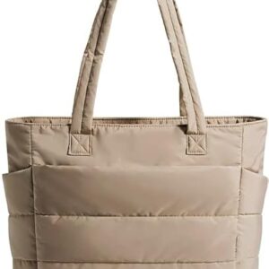 Prplet Tote Bag for Woman | Lightweight Puffy Shoulder Handbag with Multi Compartment | Travel, Office, Gym & Daily Use | Durable Taslan Fabric