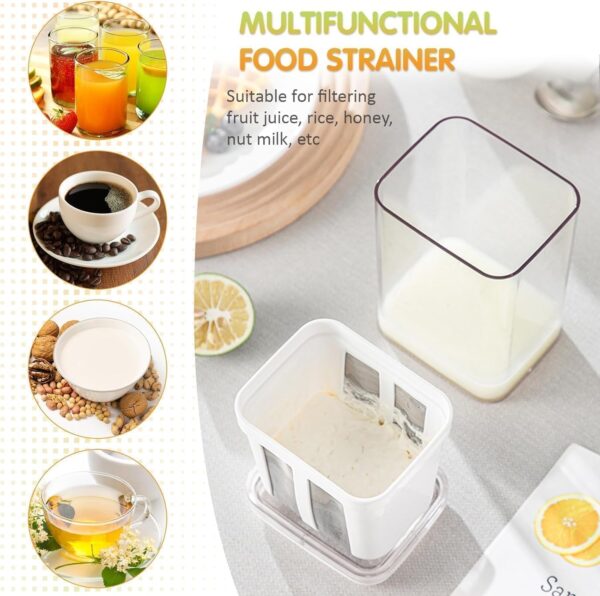 RANIC Greek Yogurt & Curd Maker - 1100ml Fine Mesh Strainer with Lid | Multifunctional Yogurt Filter | Curd Maker for Home | Perfect for Homemade Yogurt, Curd, Cheese Maker...