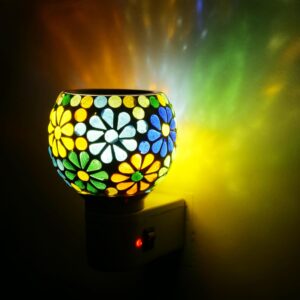 RISOBEX (111) Camphor Diffuser Burner|Kapoor dani Electrical Camphor|Ceramic Aroma Diffuser | Kapoor Dani Night Lamp Essential Oil Camphor Burner for Fragrance with Switch...
