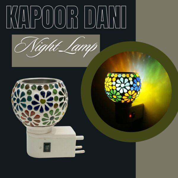 RISOBEX (111) Camphor Diffuser Burner|Kapoor dani Electrical Camphor|Ceramic Aroma Diffuser | Kapoor Dani Night Lamp Essential Oil Camphor Burner for Fragrance with Switch...
