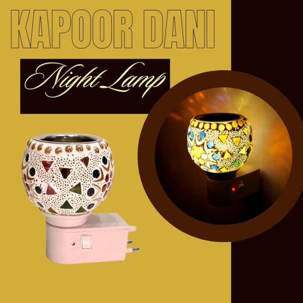 RISOBEX (111) Camphor Diffuser Burner|Kapoor dani Electrical Camphor|Ceramic Aroma Diffuser | Kapoor Dani Night Lamp Essential Oil Camphor Burner for Fragrance with Switch...