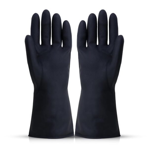 Robustt Heavy Duty Rubber Hand gloves for Dishwashing, gardening, kitchen cleaning