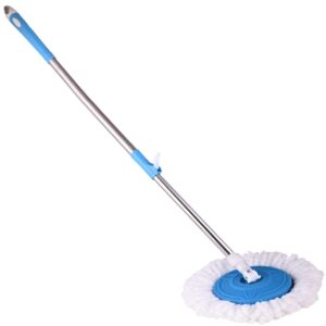 SAFE CHOICE Bucket Spin Mop Stick Rod with Microfiber Refill Pocha Cleaner 360° Adjustable Easy Grip 42 Inches Long Metal Handle for Wet Floor Household Industrial Cleaning &...
