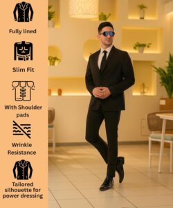 SaintX Men's Formal Blazer | Fully Lined | Slim Fit | Professional Jacket | Premium Business Formal Suit | Office | Wedding | All Purpose