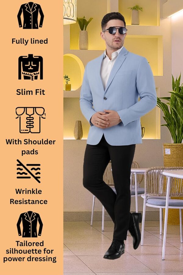 SaintX Men's Formal Blazer | Fully Lined | Slim Fit | Professional Jacket | Premium Business Formal Suit | Office | Wedding | All Purpose