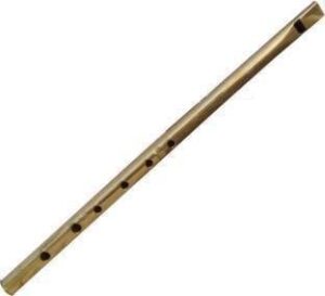 Sawastik Super Brand Brass Flute | C Natural Scale Vertical Blow Soprano Bansuri for Beginners & Kids | Classical Indian Musical Instrument
