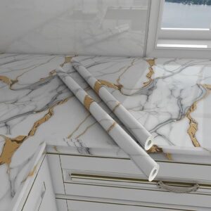 Self-Adhesive Waterproof PVC Wall Panels – Peel and Stick Vinyl Wallpaper for Ceilings, Walls, and Furniture for Kitchen, Bathroom, Bedroom, Living Room(60×200 CM (1, 77)