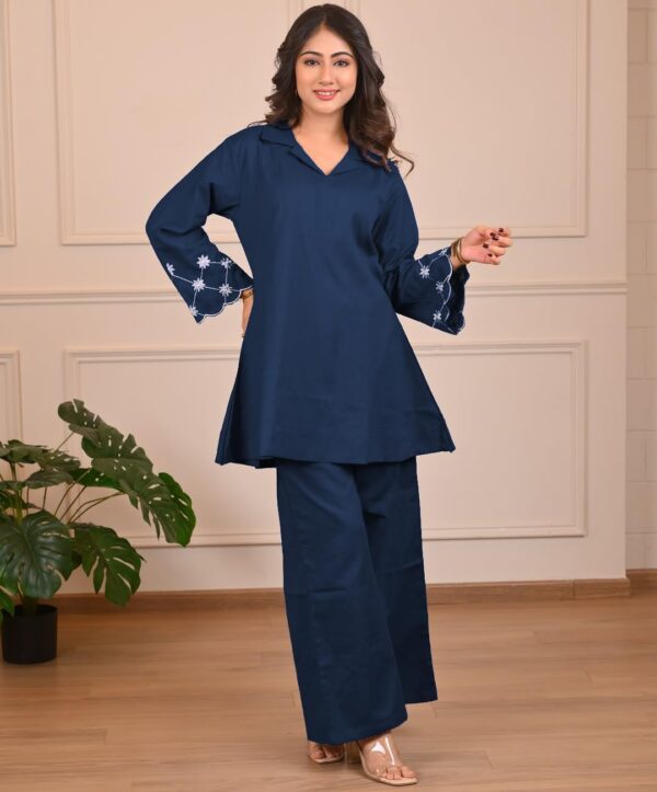 SHIENZY Stylish Printed Cotton Blend Co Ord Set for Women || Casual & Festive Indo-Western Outfit || Kurta Pant Set (1666 Women Co-ord Set)