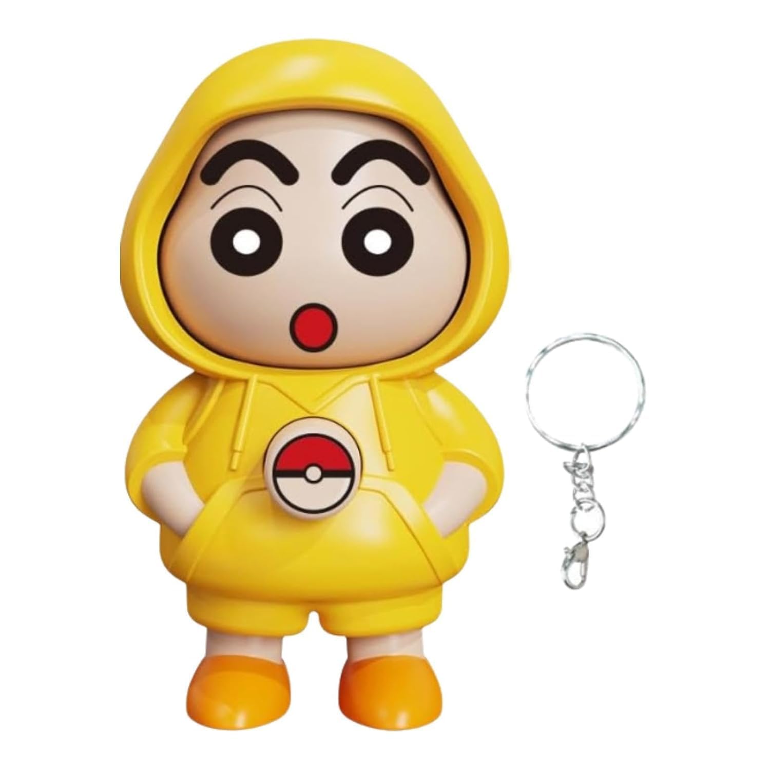 Shinchan Face Changing Keychain | 3D Cartoon Character Key Holder | ABS Action Figure Toy | Unisex Face Changing Model | Fun & Durable Keychain Accessory