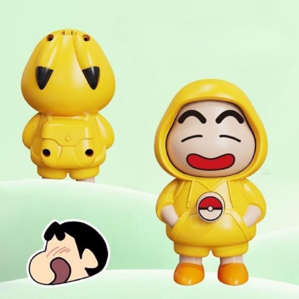 Shinchan Face Changing Keychain | 3D Cartoon Character Key Holder | ABS Action Figure Toy | Unisex Face Changing Model | Fun & Durable Keychain Accessory