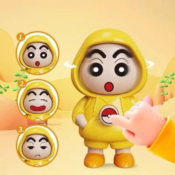Shinchan Face Changing Keychain | 3D Cartoon Character Key Holder | ABS Action Figure Toy | Unisex Face Changing Model | Fun & Durable Keychain Accessory