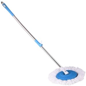 Spin Mop Stick for Floor Cleaning Without Bucket with Removable Microfiber Refill & Rod Replace Old Pocha with Easy Mopping Cleaner for Home, Kitchen, (Blue Colour)