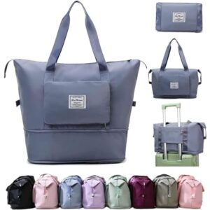 TEKCOOL Duffel Trolley Bags for Travel,Luggage Bags for Travel,Rolling Duffle Bag with Wheels,Travel Bags for Luggage Trolley,Expandable Foldable Duffle Bag with Wheels