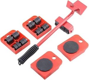 TEKCOOL Furniture Lifter Mover Tool Set Heavy Duty Furniture Lifter Mover Tool Moving Roller Wheel Set for Washing Machines Fridge,Sofa Wardrobes Adjustable Heigh Moving Helper: