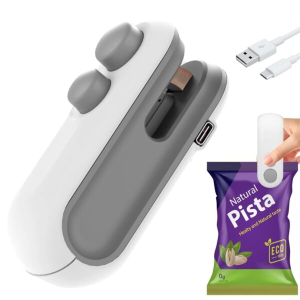 TEKCOOL Portable Mini Sealing Machine, Handheld Packet Sealer for Food, Snacks, Chips, Fresh Storage, Plastic Bags Sealing Machine, 1 YEAR Warranty (Blue):
