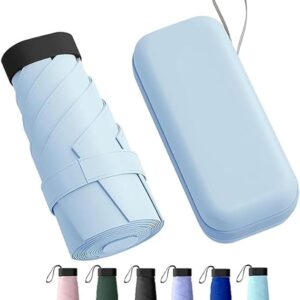TEKCOOL Small UV Protection Travel Umbrella Compact for Rain and Sun UPF 50+ 41 inch Portable Umbrella for Women and Men