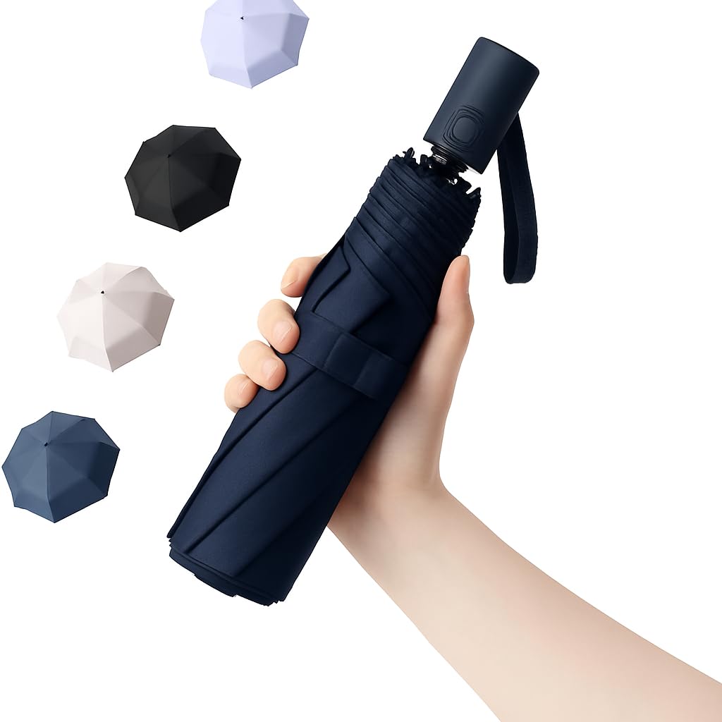 TEKCOOL Small UV Protection Travel Umbrella Compact for Rain and Sun UPF 50+ 41 inch Portable Umbrella for Women and Men