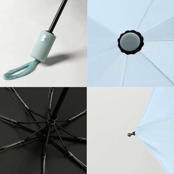 TEKCOOL Small UV Protection Travel Umbrella Compact for Rain and Sun UPF 50+ 41 inch Portable Umbrella for Women and Men