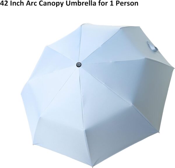 TEKCOOL Small UV Protection Travel Umbrella Compact for Rain and Sun UPF 50+ 41 inch Portable Umbrella for Women and Men