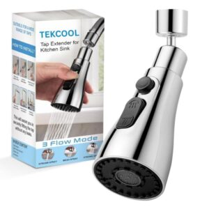 TEKCOOL Tap Extender for Kitchen Sink, Flexible Faucet with Tap Extension for Convenient Use Upgrade Your Kitchen Sink with Flexible Tap for Easy Access.