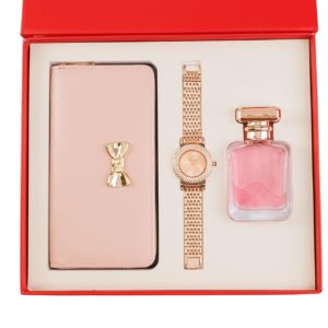 Thy Kalpavruksha Women’s Gift Set. Wallet, Rose Gold Designer Watch, Long-Lasting Perfume | gifts for woman | birthday gifts for women | diwali gifts for family and friends...