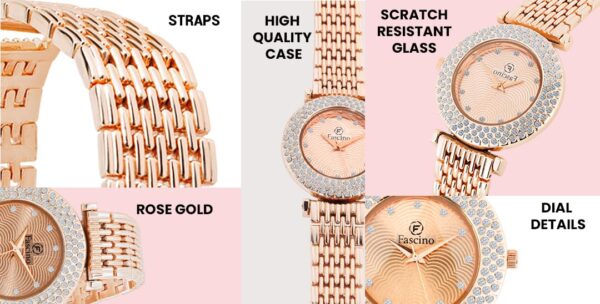 Thy Kalpavruksha Women’s Gift Set. Wallet, Rose Gold Designer Watch, Long-Lasting Perfume | gifts for woman | birthday gifts for women | diwali gifts for family and friends...