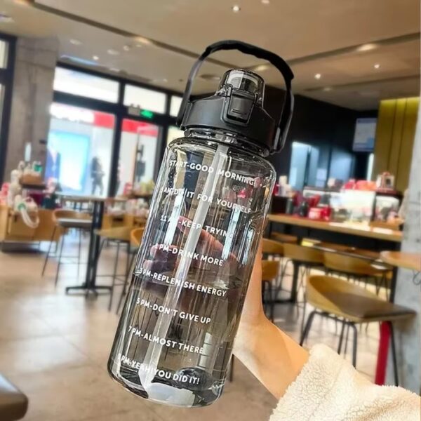 Toysbuddy 2 Litre Water Bottle for Gym, Office, School | Large Capacity BPA-Free Leakproof Sports Bottle with Handle | Hydration Jug for Men & Women