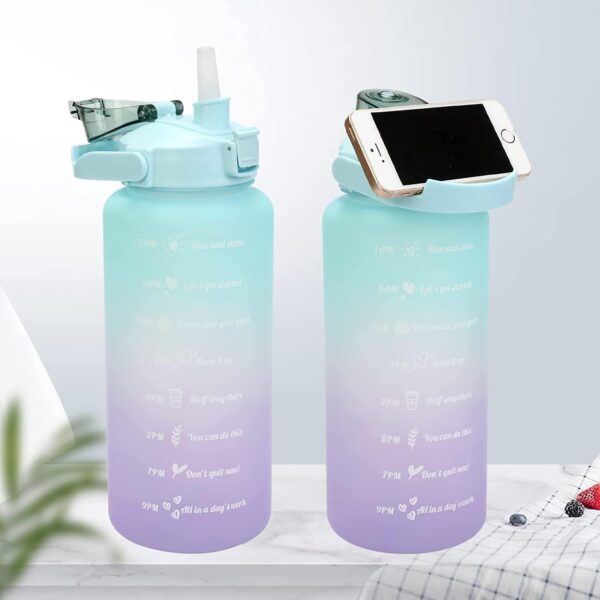 Toysbuddy 2 Litre Water Bottle for Gym, Office, School | Large Capacity BPA-Free Leakproof Sports Bottle with Handle | Hydration Jug for Men & Women