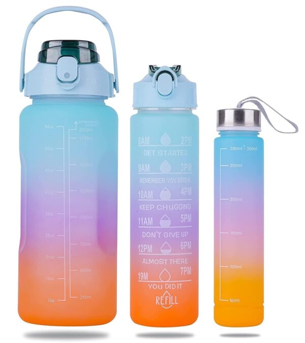 Toysbuddy 2 Litre Water Bottle for Gym, Office, School | Large Capacity BPA-Free Leakproof Sports Bottle with Handle | Hydration Jug for Men & Women