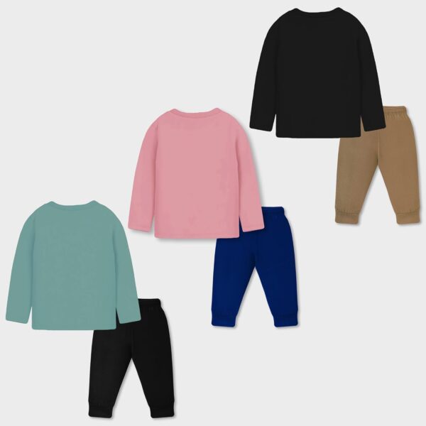 TS LAVI TAVI Toddler Boys & Girls Cotton Printed Clothing Set – Full Sleeve Top and Jogger Pants (Set of 3)