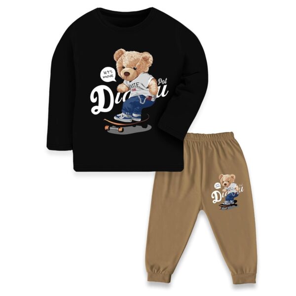 TS LAVI TAVI Toddler Boys & Girls Cotton Printed Clothing Set – Full Sleeve Top and Jogger Pants (Set of 3)