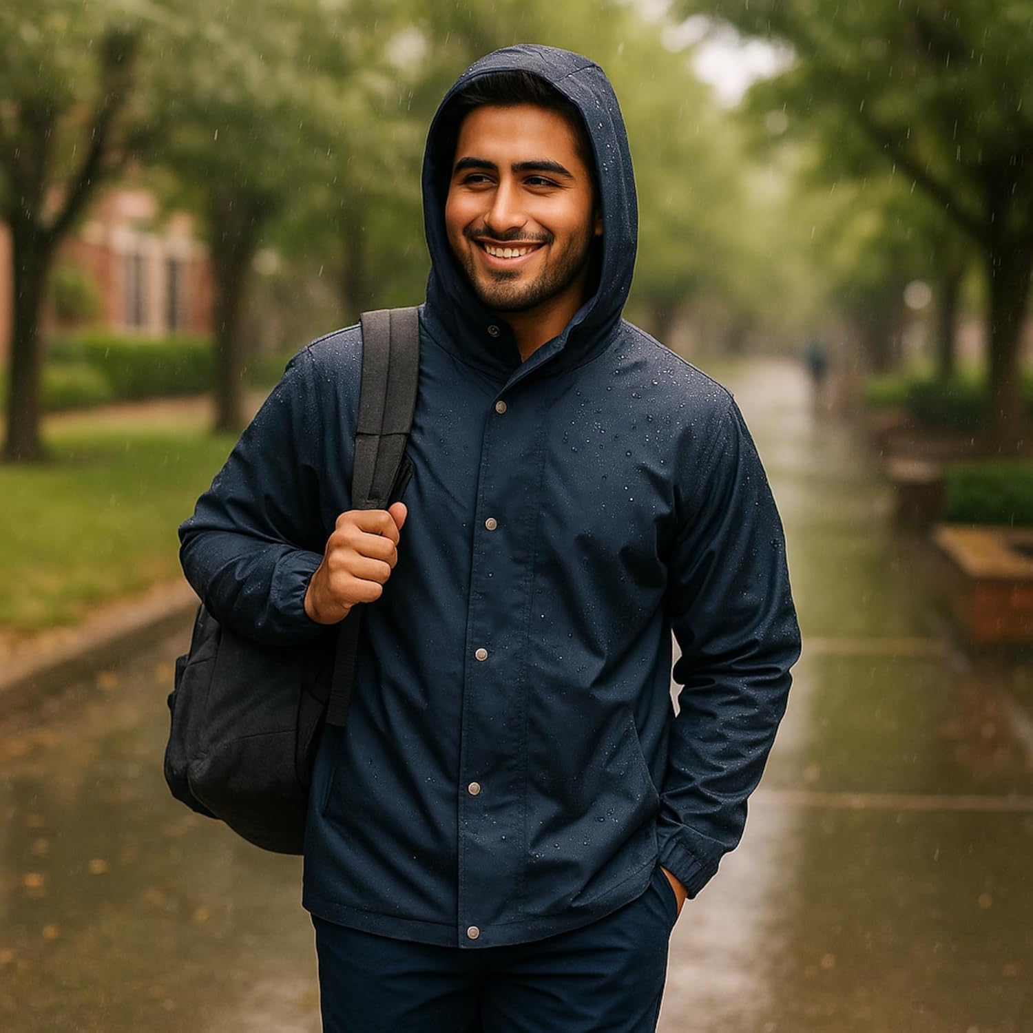 Unox Rain Coat for Men waterproof, Unisex Raincoat for Women waterproof with Pant Set suitable for Men, Women, Boys & Girls Adjustable Top and Bottom Rain Coat