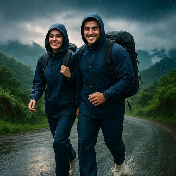 Unox Rain Coat for Men waterproof, Unisex Raincoat for Women waterproof with Pant Set suitable for Men, Women, Boys & Girls Adjustable Top and Bottom Rain Coat