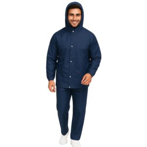 Unox Rain Coat for Men waterproof, Unisex Raincoat for Women waterproof with Pant Set suitable for Men, Women, Boys & Girls Adjustable Top and Bottom Rain Coat
