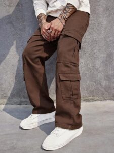 URBAN POCKETS Jeans for Men | Denim Cargo Pants with Relaxed Fit & Utility Side Pockets (2-D-Pocket-U03-U05)