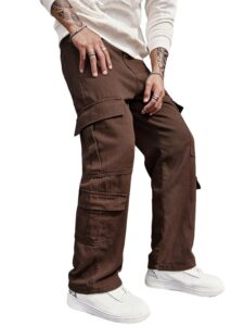 URBAN POCKETS Jeans for Men | Denim Cargo Pants with Relaxed Fit & Utility Side Pockets (2-D-Pocket-U03-U05)