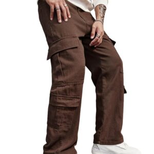 URBAN POCKETS Jeans for Men | Denim Cargo Pants with Relaxed Fit & Utility Side Pockets (2-D-Pocket-U03-U05)