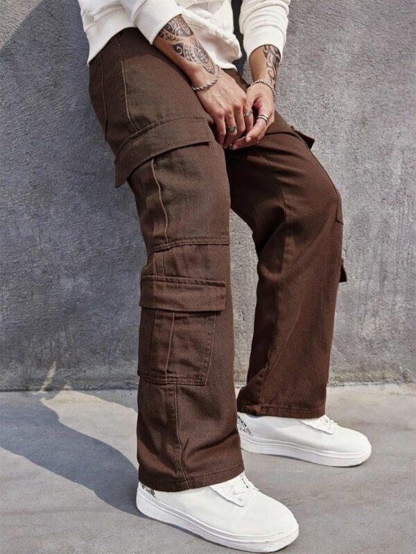 URBAN POCKETS Jeans for Men | Denim Cargo Pants with Relaxed Fit & Utility Side Pockets (2-D-Pocket-U03-U05)