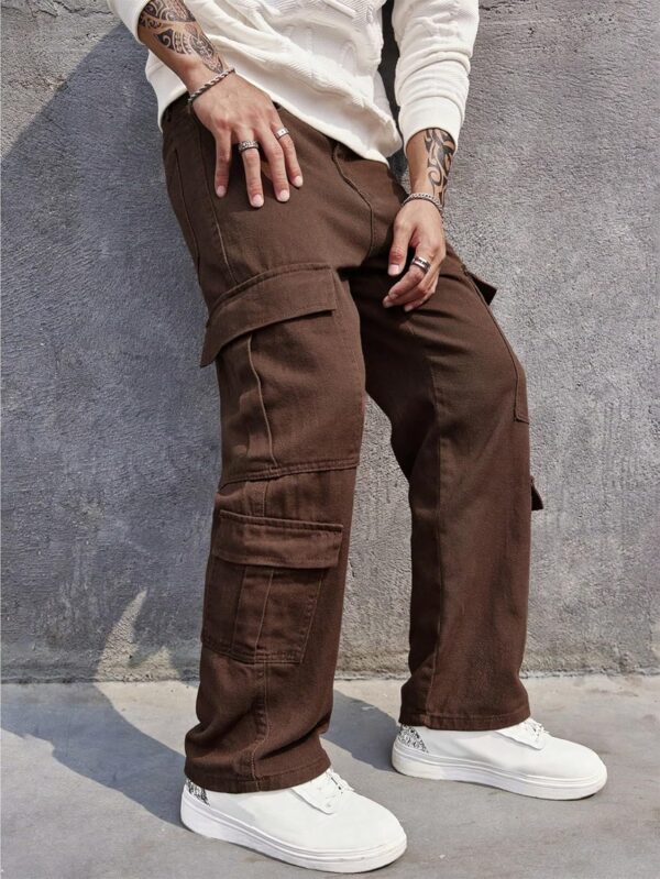 URBAN POCKETS Jeans for Men | Denim Cargo Pants with Relaxed Fit & Utility Side Pockets (2-D-Pocket-U03-U05)