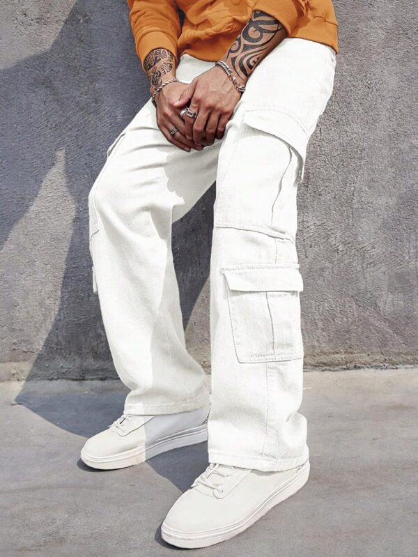 URBAN POCKETS Jeans for Men | Denim Cargo Pants with Relaxed Fit & Utility Side Pockets (2-D-Pocket-U03-U05)