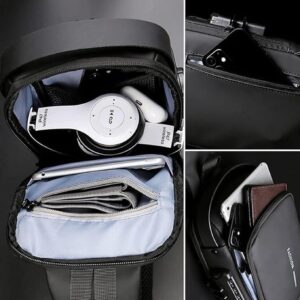 USB Sling Chest Bag – Waterproof Crossbody Shoulder Bag with USB Charging Port – Anti-Theft Travel Daypack for Men & Women – Casual Lightweight Sling Backpack