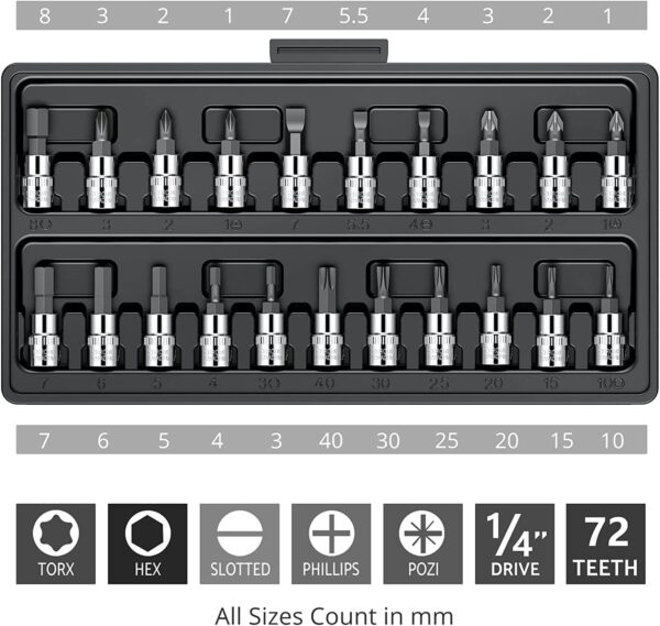 VD ENTERPRISE Chrome Vanadium Steel 46 In 1 Pcs Tool Kit | Screwdriver set | Hand Tools | Wrench Set | Multi Purpose | Combination Case | Precision Socket | Bike Tool Kit (Black)