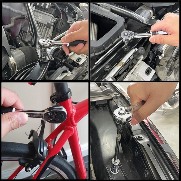 VD ENTERPRISE Chrome Vanadium Steel 46 In 1 Pcs Tool Kit | Screwdriver set | Hand Tools | Wrench Set | Multi Purpose | Combination Case | Precision Socket | Bike Tool Kit (Black)