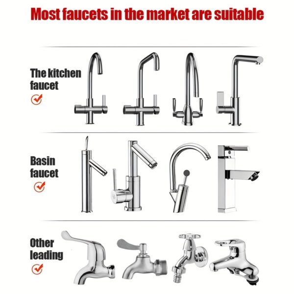 Wazdorf Flexible Tap Extender for Kitchen Sink – 360° Rotating Faucet Attachment, Splash-Proof, Water-Saving, Easy Installation, Universal Fit Nozzle for Washing, Cleaning &...