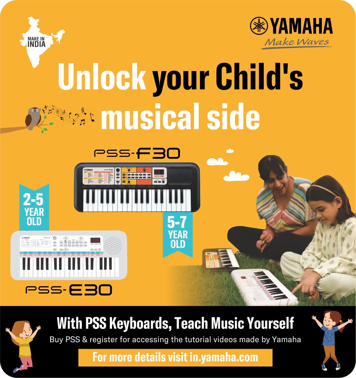 Yamaha PSS-F30, 37-Keys Portable Mini Keyboard