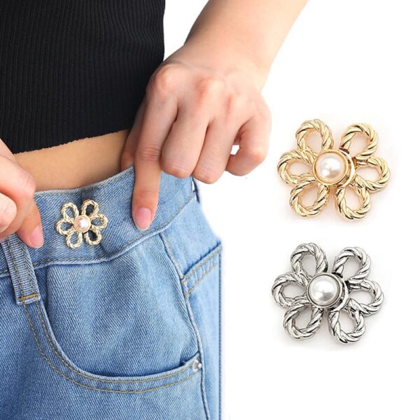 YEKDA Denim Button Kit – 8 PCS Assorted Jeans Buttons for Quick Fix & DIY Adjustment – No-Sew Snap-On Metal Buttons for Pants, Skirts, Shorts – Easy Waist Size Control