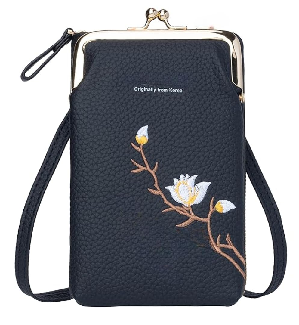 Zancia Fashion Mobile Phone Shoulder Women's Mobile Phone Case Mini Purse Crossbody Bag with Card Slot PU Shoulder Bag. Grey